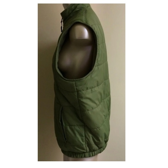 Greg Norman Small Petite Olive Zip Vest Jacket Coat Reversible Fleece Quilted SP - Picture 3 of 9